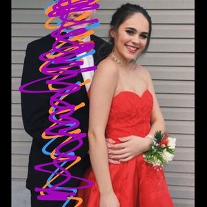 Red High Low Prom Dress